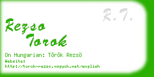 rezso torok business card